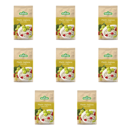 Kupiec Płatki jaglane 200g X8
